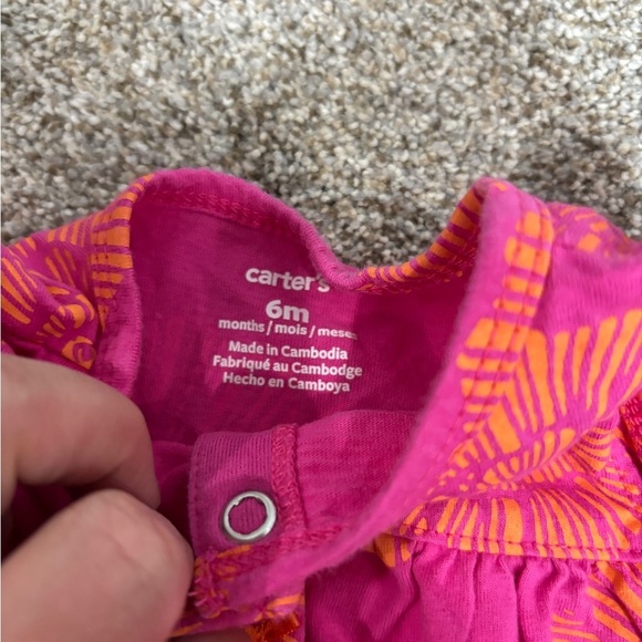 Lot of 6 months Carter’s baby girl summer rompers bubbles floral summer beachy - Picture 2 of 6